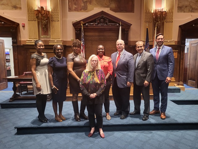 Mary Hoar with Yonkers City Council Members