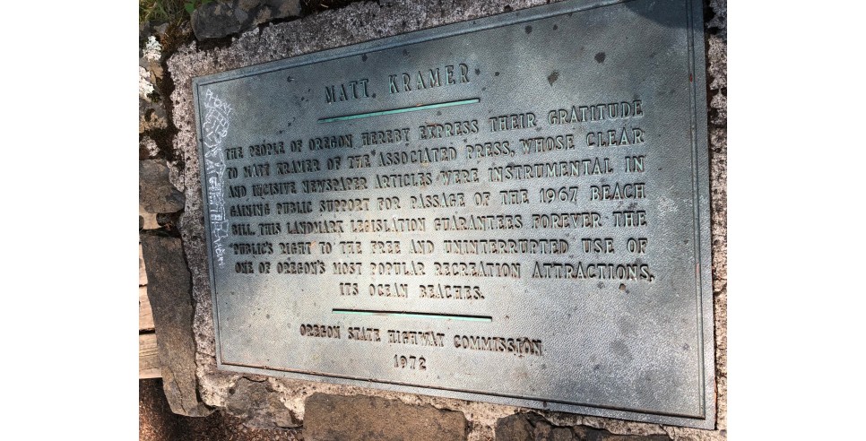 Memorial to Matt Kramer Oswald West State Park